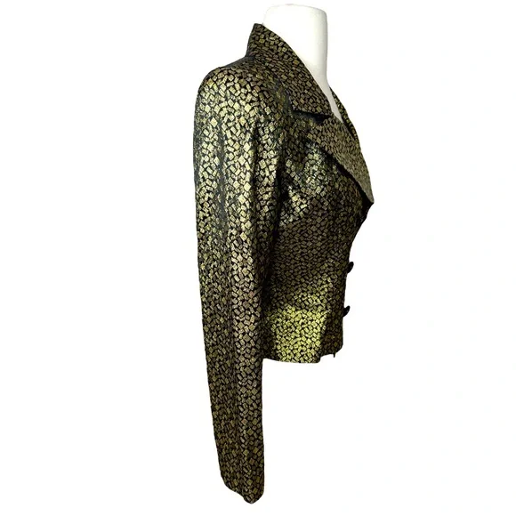 LILLY RUBIN VINTAGE GOLD METALLIC BLAZER. - Picture 7 of 10